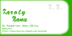 karoly nanu business card